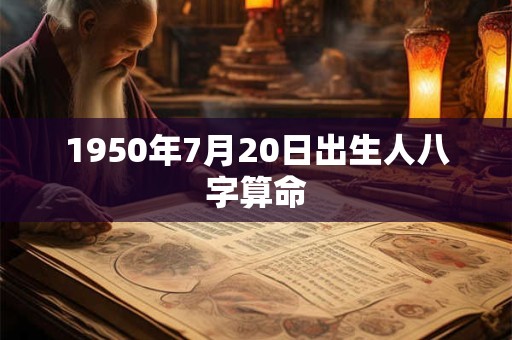 1950年7月20日出生人八字算命