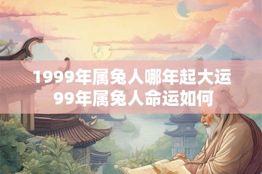1999年属兔人哪年起大运 99年属兔人命运如何