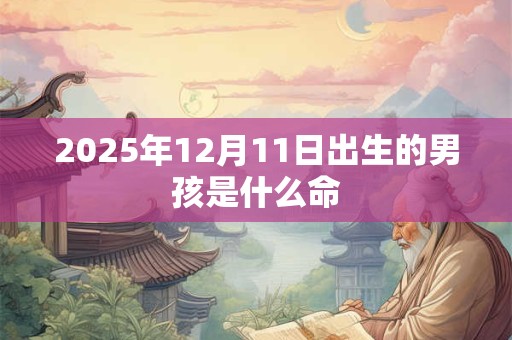 2025年12月11日出生的男孩是什么命