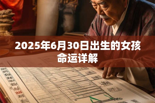 2026年6月30日出生的女孩命运详解 2026年6月30日出生的女孩命运详解