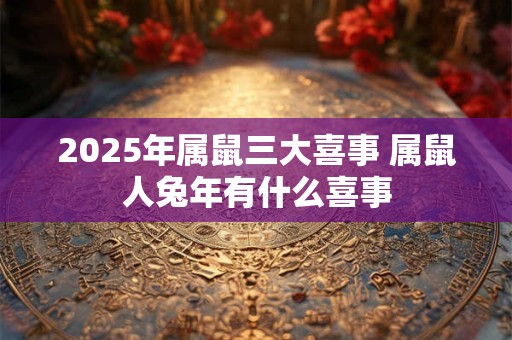2025年属鼠三大喜事 属鼠人兔年有什么喜事