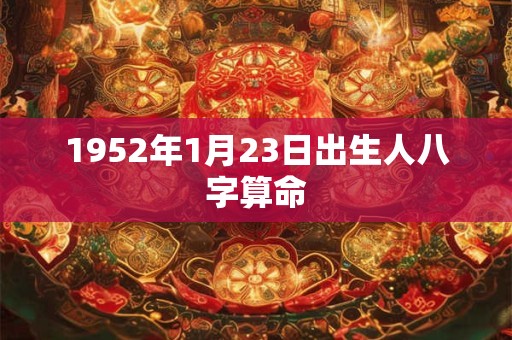 1952年1月23日出生人八字算命
