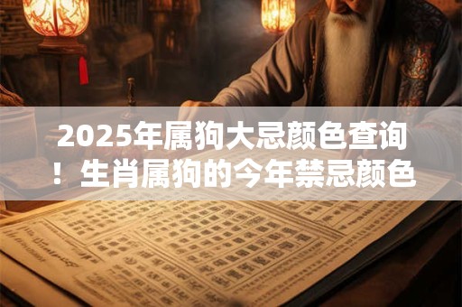 2025年属狗大忌颜色查询！生肖属狗的今年禁忌颜色是什么