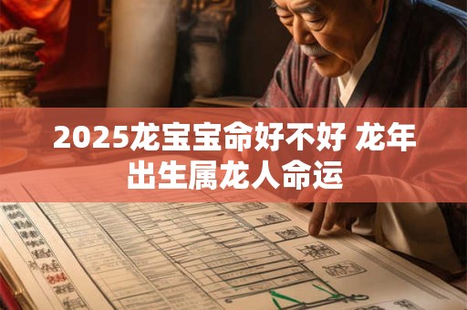 2025龙宝宝命好不好 龙年出生属龙人命运