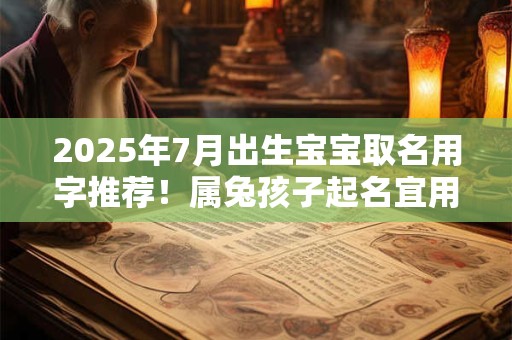 2025年7月出生宝宝取名用字推荐！属兔孩子起名宜用字大全