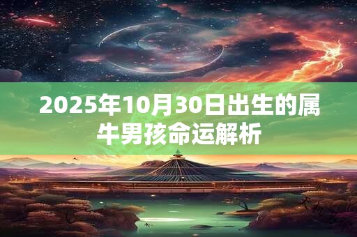 2025年10月30日出生的属牛男孩命运解析 2025年10月30日出生的属牛男孩命运解析