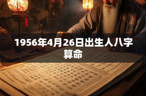 1956年4月26日出生人八字算命