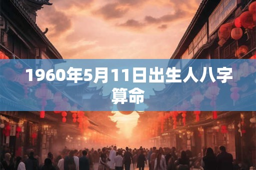 1960年5月11日出生人八字算命