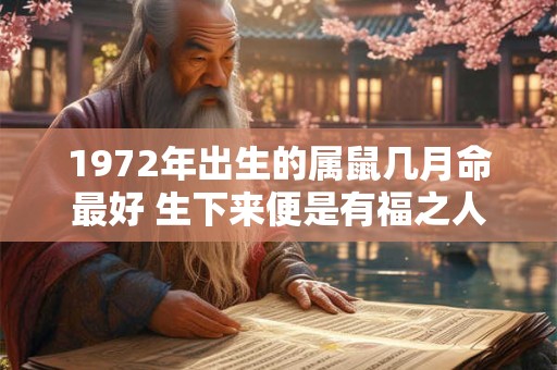 1972年出生的属鼠几月命最好 生下来便是有福之人