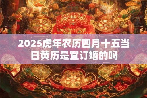 2025虎年农历四月十五当日黄历是宜订婚的吗