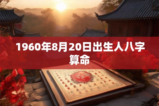 1960年8月20日出生人八字算命