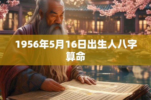 1956年5月16日出生人八字算命