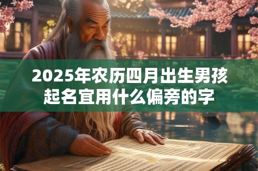 2026年农历四月出生男孩起名宜用什么偏旁的字