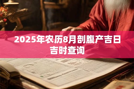 2025年农历8月剖腹产吉日吉时查询