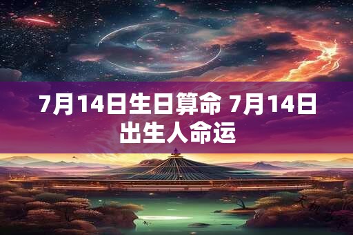 7月14日生日算命 7月14日出生人命运