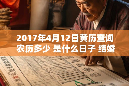 2017年4月12日黄历查询 农历多少 是什么日子 结婚吉时