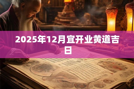 详细阅读:2025年12月宜开业黄道吉日 2025年12月宜开业黄道吉日