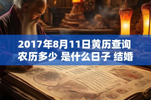 2017年8月11日黄历查询 农历多少 是什么日子 结婚吉时