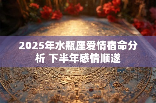 2025年水瓶座爱情宿命分析 下半年感情顺遂