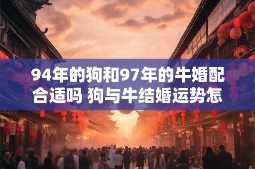 94年的狗和97年的牛婚配合适吗 狗与牛结婚运势怎么样