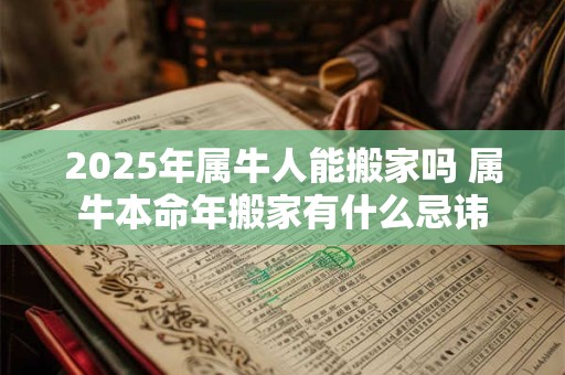 2025年属牛人能搬家吗 属牛本命年搬家有什么忌讳