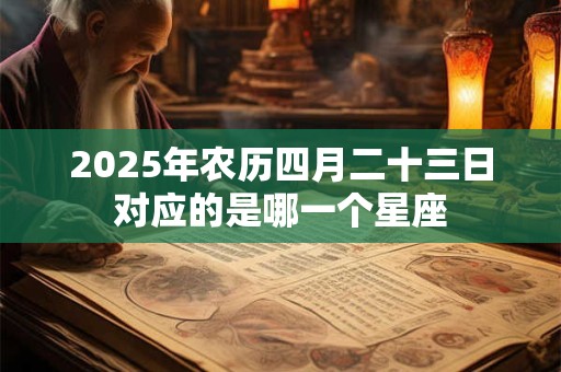 2025年农历四月二十三日对应的是哪一个星座