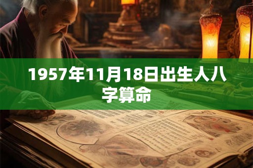 1957年11月18日出生人八字算命