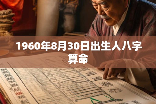 1960年8月30日出生人八字算命