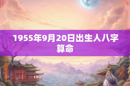 1955年9月20日出生人八字算命