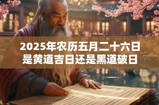 2025年农历五月二十六日是黄道吉日还是黑道破日