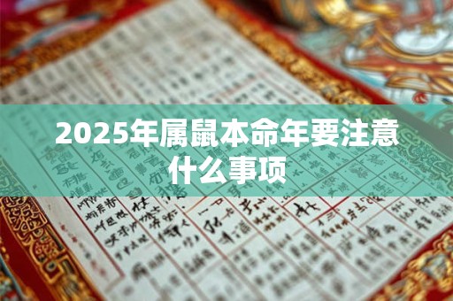 2025年属鼠本命年要注意什么事项