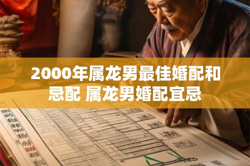 2000年属龙男最佳婚配和忌配 属龙男婚配宜忌