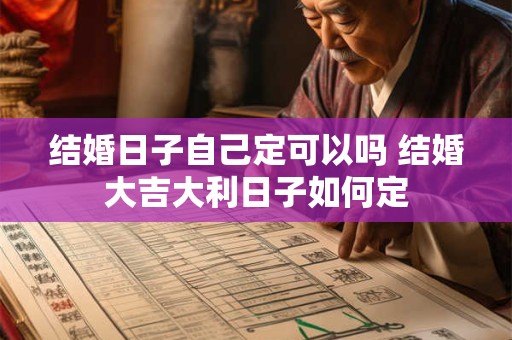 结婚日子自己定可以吗 结婚大吉大利日子如何定