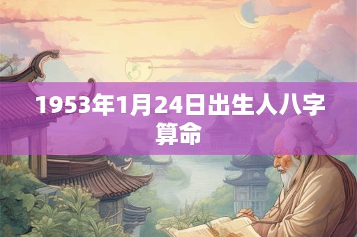 1953年1月24日出生人八字算命