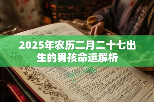2025年农历二月二十七出生的男孩命运解析