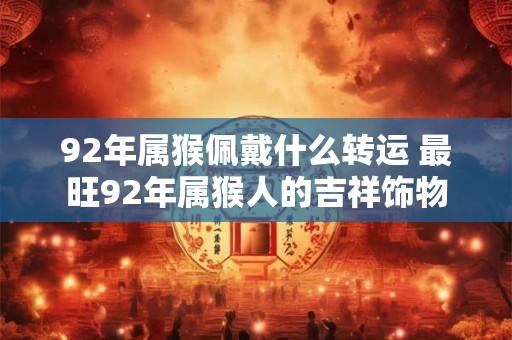 92年属猴佩戴什么转运 最旺92年属猴人的吉祥饰物