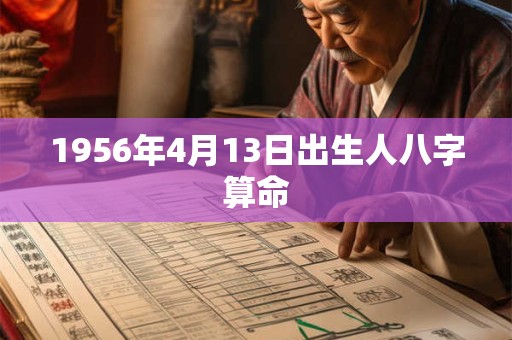 1956年4月13日出生人八字算命