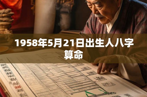 1958年5月21日出生人八字算命