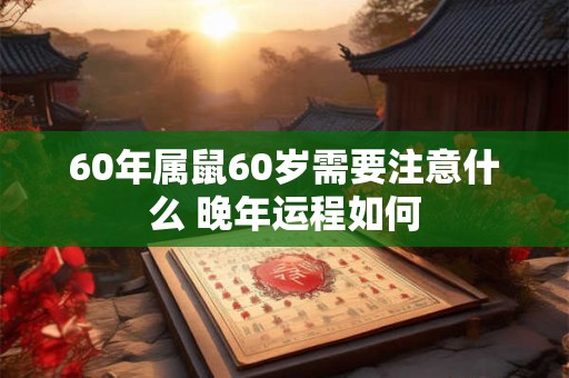 60年属鼠60岁需要注意什么 晚年运程如何