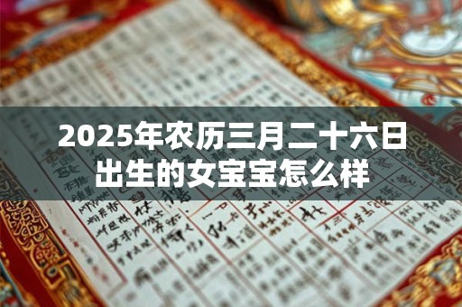 2025年农历三月二十六日出生的女宝宝怎么样