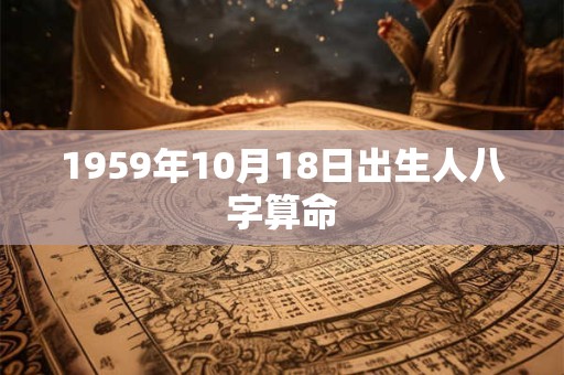 1959年10月18日出生人八字算命