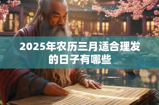 2025年农历三月适合理发的日子有哪些 2025年农历三月适合理发的日子有哪些