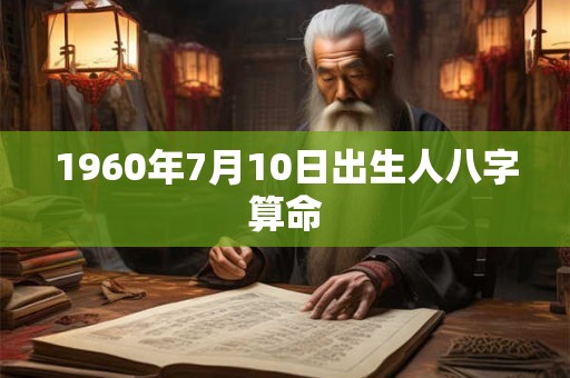 1960年7月10日出生人八字算命