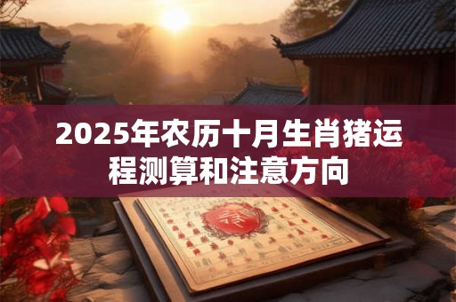 2025年农历十月生肖猪运程测算和注意方向