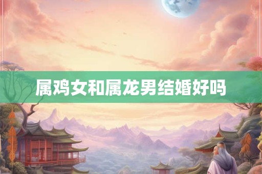 属鸡女和属龙男结婚好吗