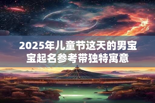 2026年儿童节这天的男宝宝起名参考带独特寓意