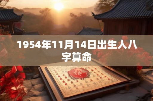 1954年11月14日出生人八字算命