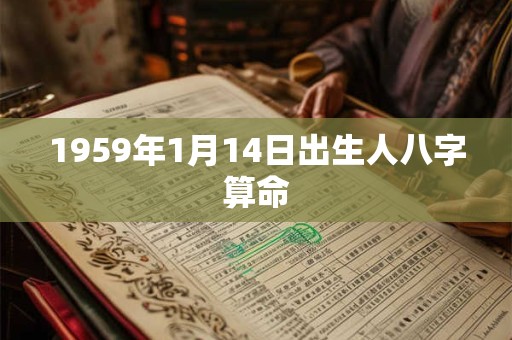 1959年1月14日出生人八字算命