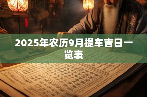 2025年农历9月提车吉日一览表