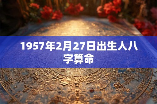 1957年2月27日出生人八字算命